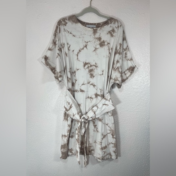 Rebecca Minkoff Marta Belted Tee Shirt Dress in Khaki Beach Women’s XL Casual - Picture 1 of 13